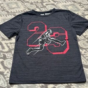 Kids' Black Graphic Tee with Red Highlights